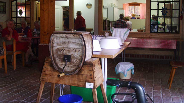 Alte Landwirtschaftsgeräte im Museum