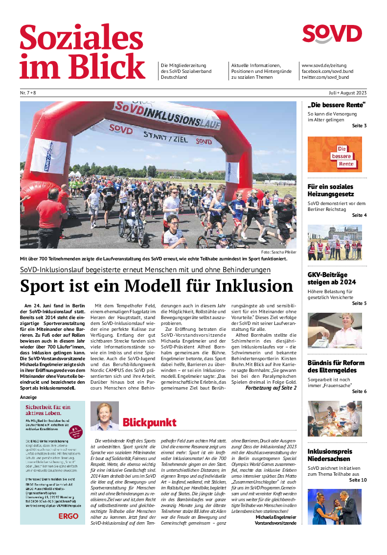SoVD-Zeitung 07+08/2023 (Mitteldeutschland/Mecklenburg-Vorpommern)